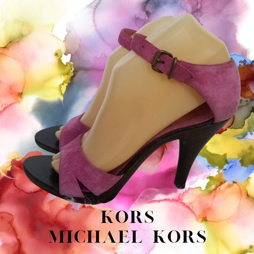 Vintage 90s Kors Michael Kors All Leather Hot Pink Heels 6 1/2